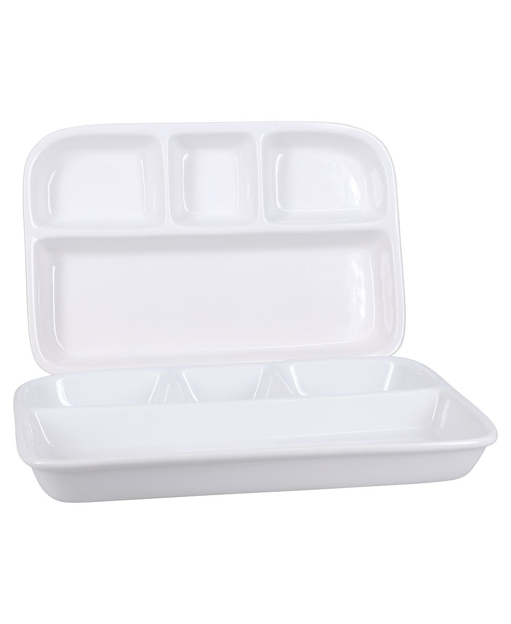 BIA Cordon Bleu Porcelain Divided TV Tray, Set of 2