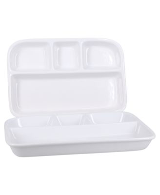 BIA Cordon Bleu Porcelain Divided TV Tray, Set of 2