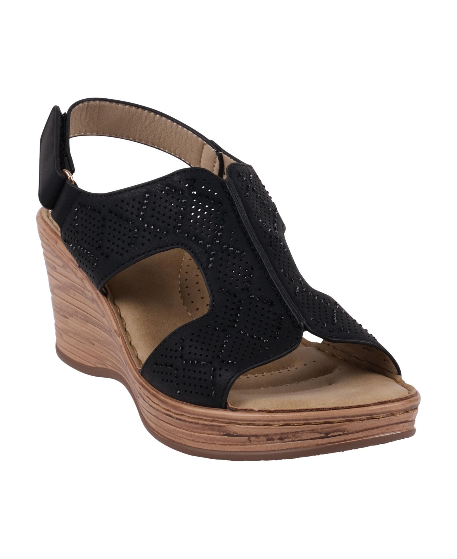 Женские босоножки GC Shoes Amara Embellished Slingback Wedge