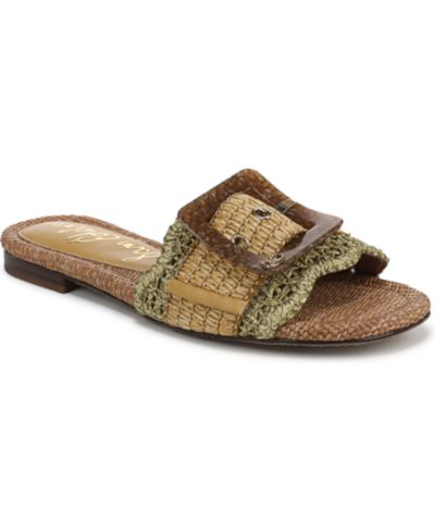 Sam Edelman, Женские сандалии-шлепанцы Bambi Raffia с пряжкой