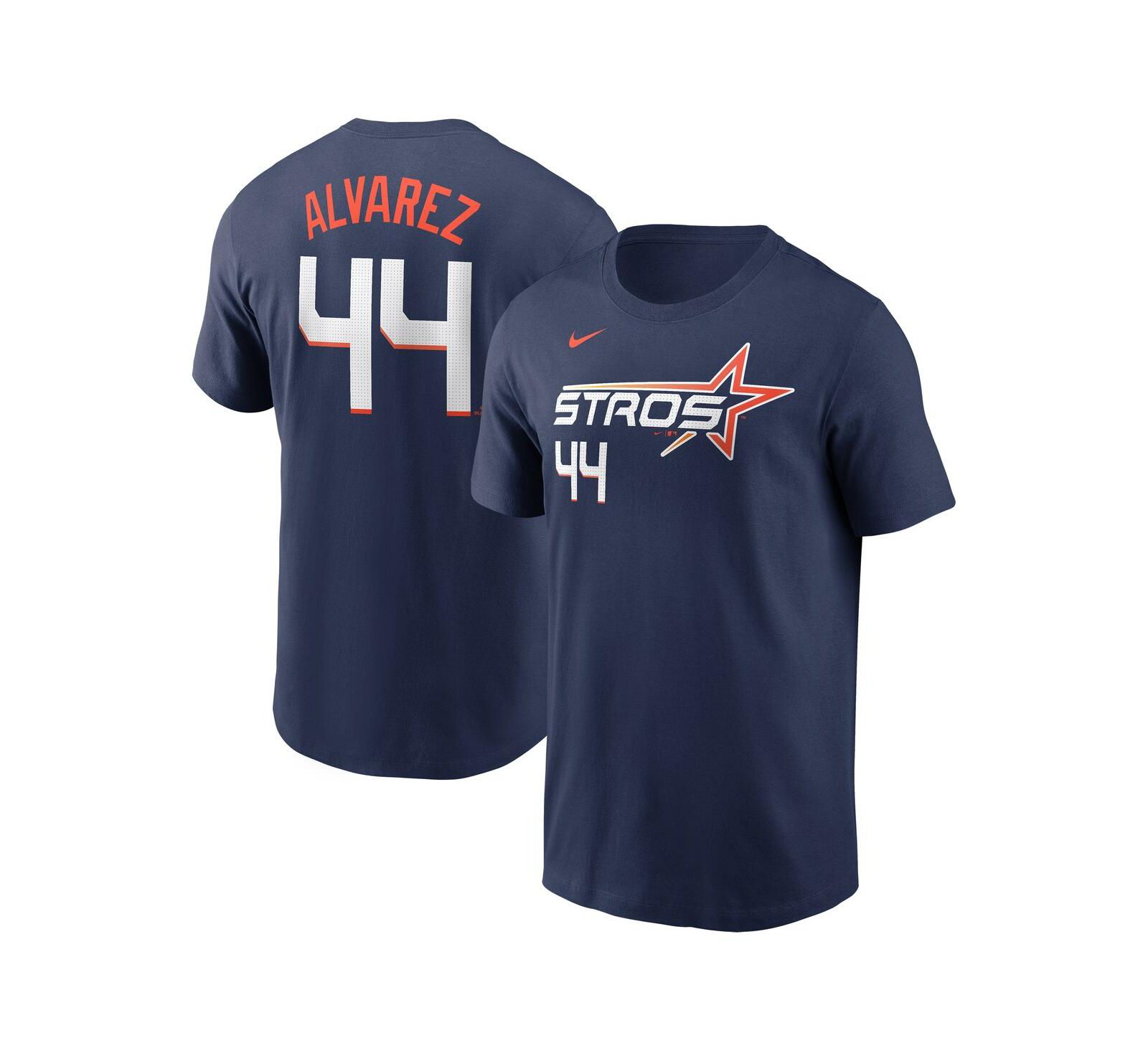 Nike Men's Yordan Alvarez Navy Houston Astros 2025 City Connect Fuse Name & Number T-Shirt
