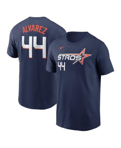 Nike Men's Yordan Alvarez Navy Houston Astros 2025 City Connect Fuse Name & Number T-Shirt