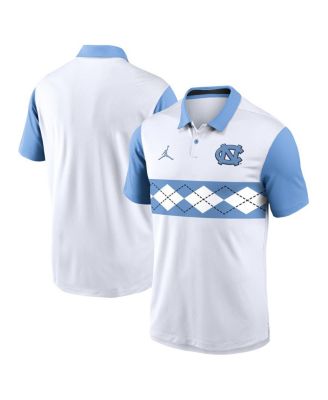 Jordan Мужское поло Jordan Primetime Campus Vapor Performance, белое, North Carolina Tar Heels