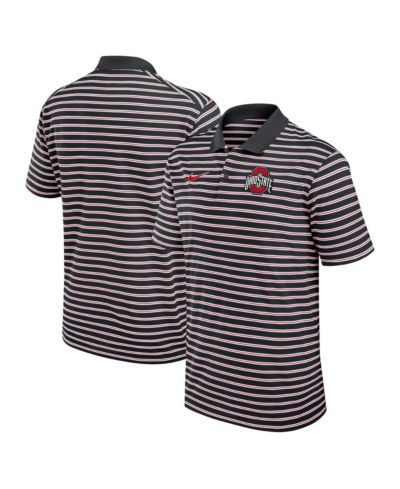 Мужская поло Nike Black/White Ohio State Buckeyes Primetime Victory Striped Performance