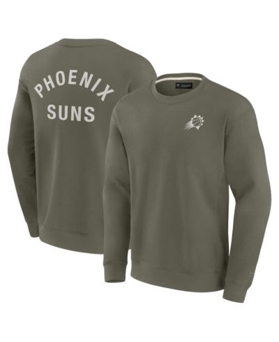 Fanatics Signature Men’s and Women Olive Phoenix Suns Super Soft Pullover Crew Sweatshirt