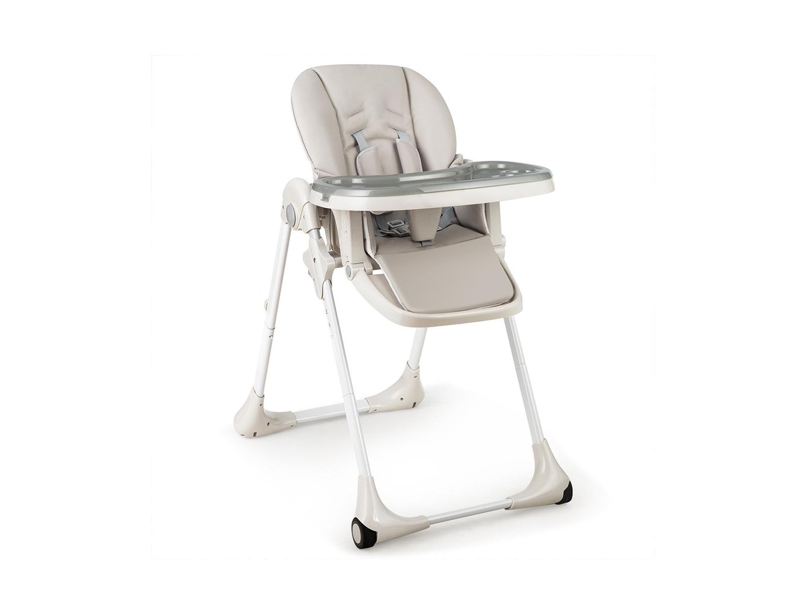 Slickblue 3 in 1 Adjustable Baby High Chair with 7 Height Levels and Double Tray for Feeding