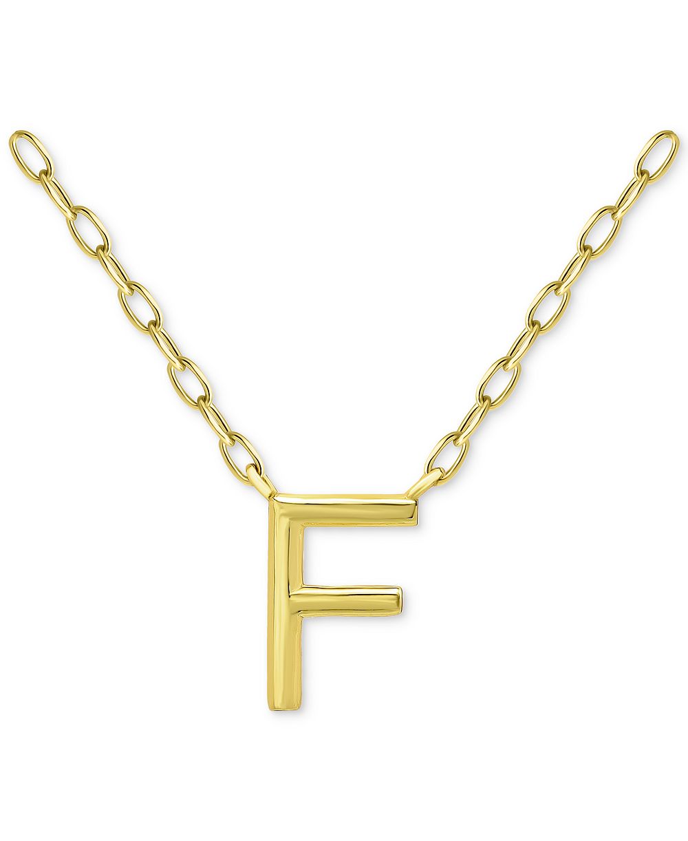 Giani Bernini подвеска Initial F, 18k Gold-Plated Sterling Silver, 16" + 2" extender