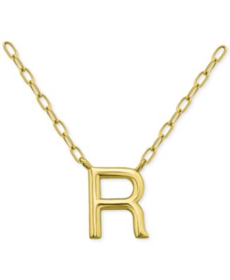 Giani Bernini Initial R Pendant Necklace in 18k Gold-Plated Sterling Silver, 16" + 2" extender, Created for Macy's