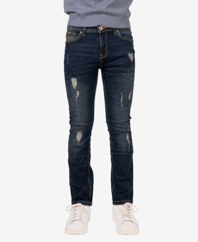 Raw X Boy's RawX Distressed Neon Stitch Jeans