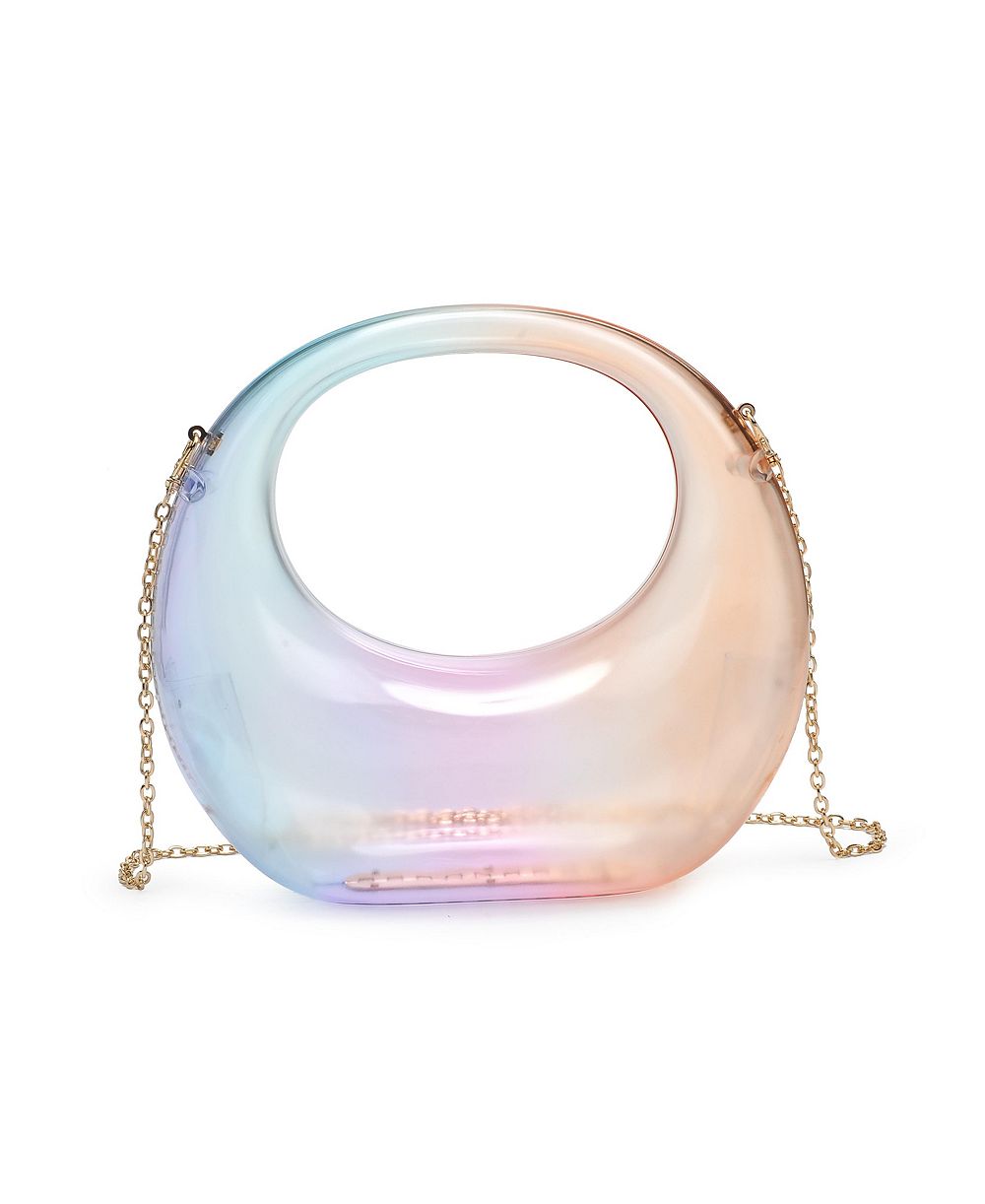ELOQUII Women's Plus Size Trave Transparent Acrylic Evening Bag
