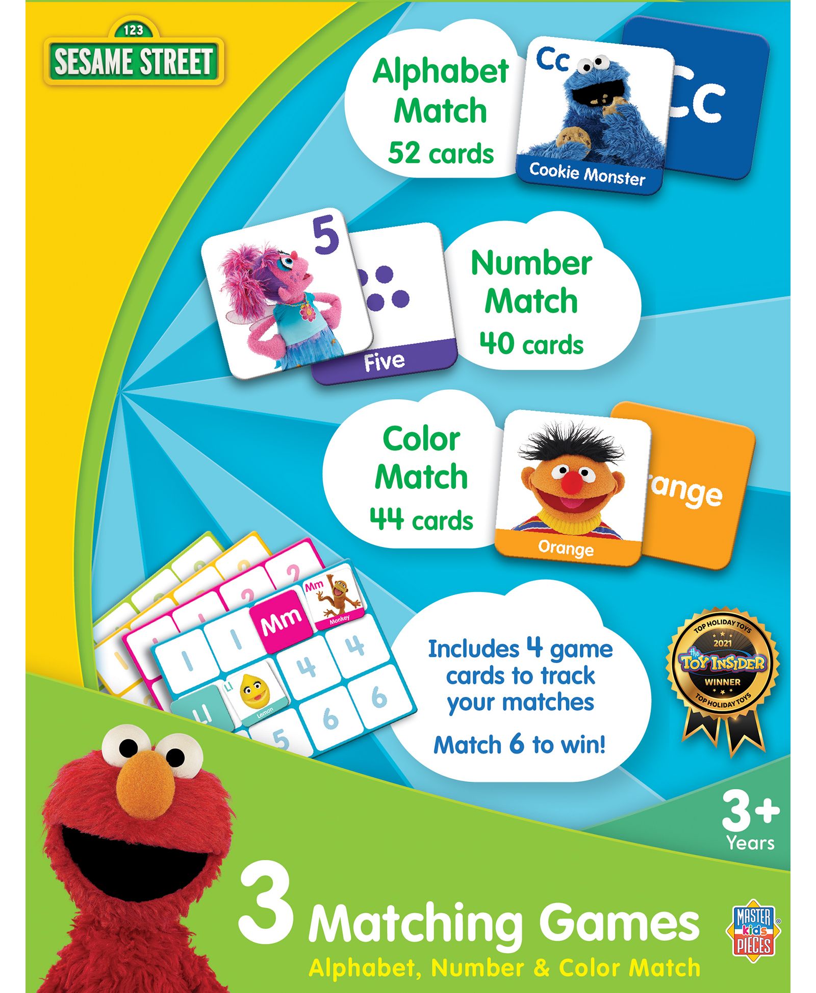 Детские игры MasterPieces - Sesame Street набор из 3 игр на запоминание