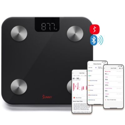 Sunny Health & Fitness Умные цифровые весы для состава тела с 20 показателями, Bluetooth и приложением SunnyFit
