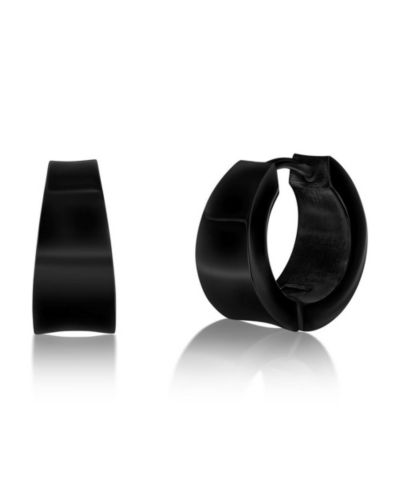 Stainless Steel or Plated over Stainless Steel Polished Huggie Earrings