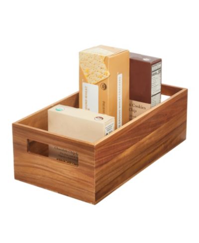 Контейнер для кладовой iDesign Acacia Wood Pantry Bin with Handles - Natural