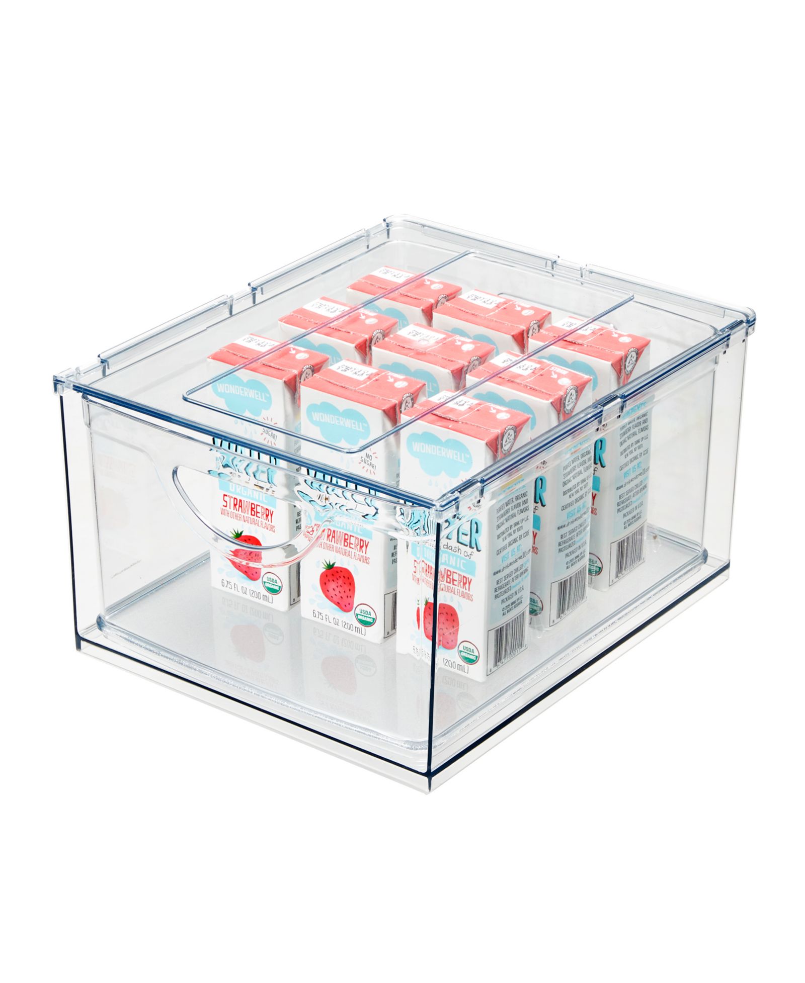 iDesign Stackable Storage Drawer for Pantry, Clear, Made in USA