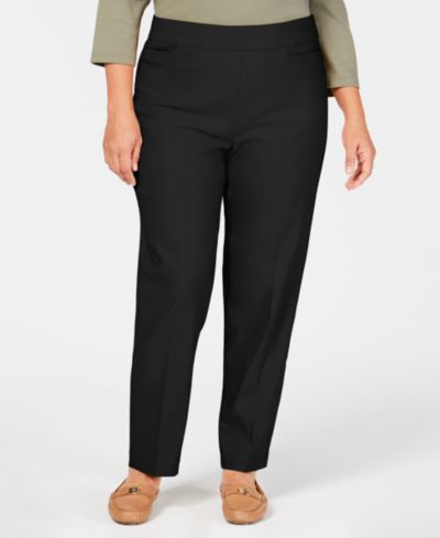 Alfred Dunner Plus Size Classic Allure Tummy Control Pull-On Short Length Pants