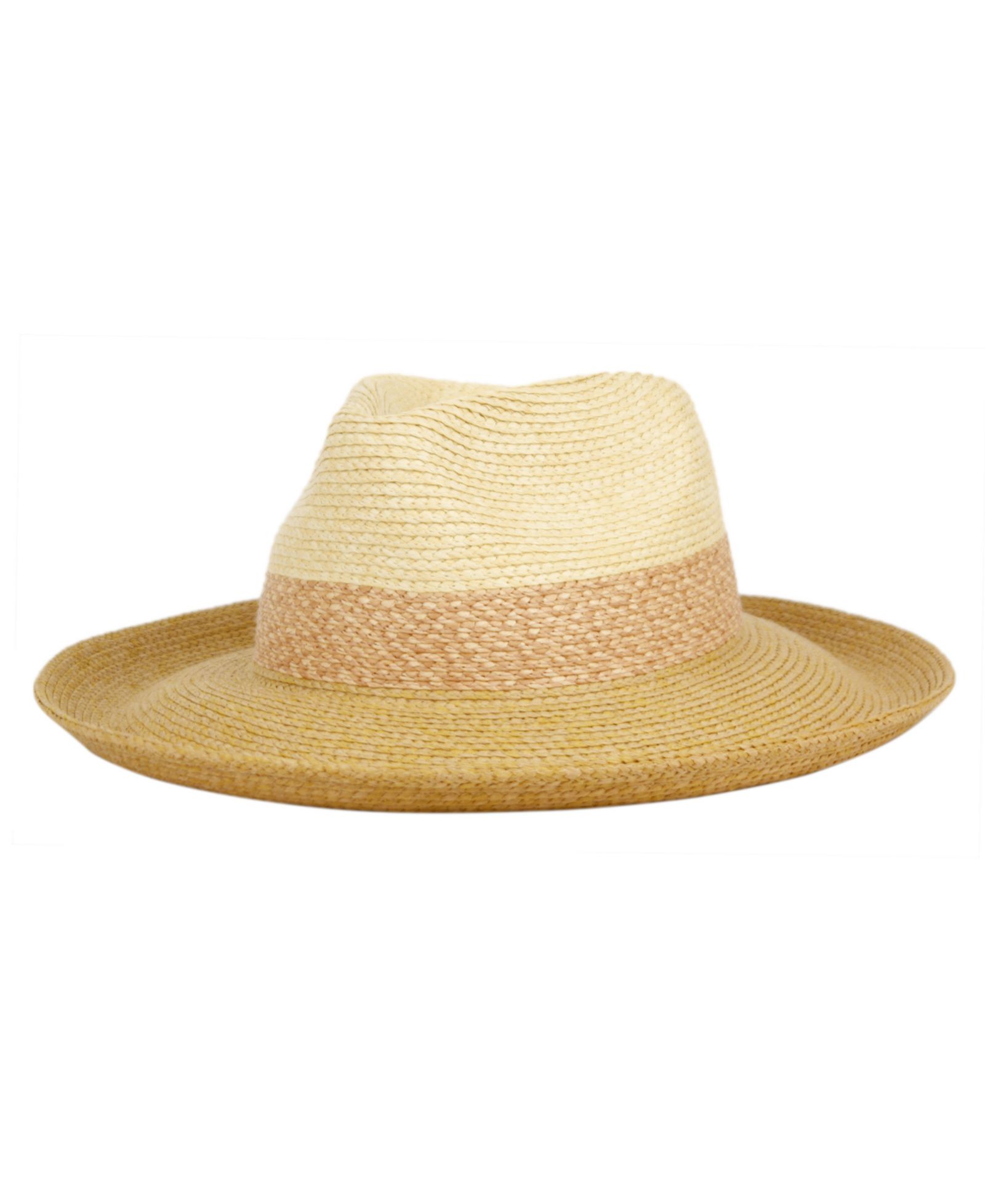 Angela & William Up Brim Straw Fedora Sun Hat