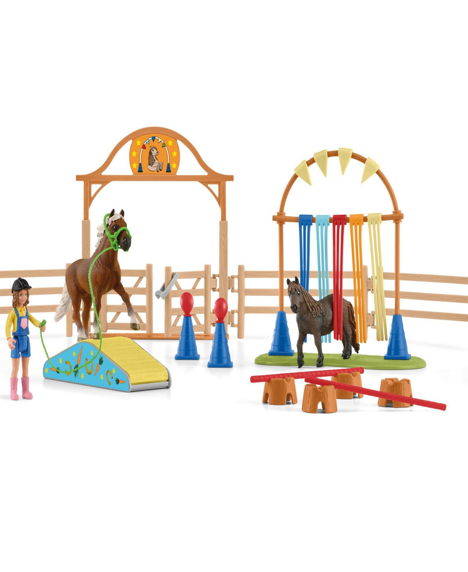 Игровой набор Schleich Farm World Pony Agility Training