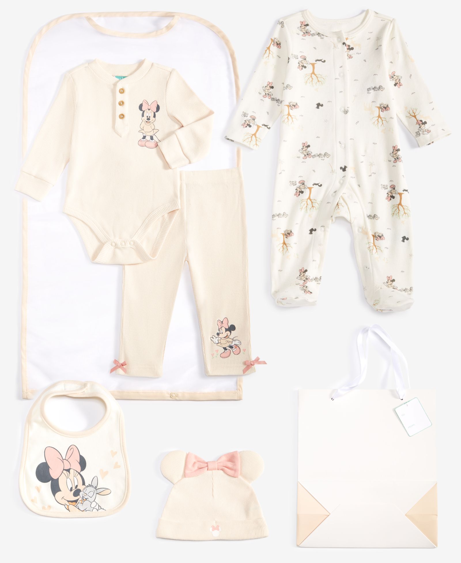 Disney Baby Girls 7-Pc Minnie Sleep-N-Play Gift Set