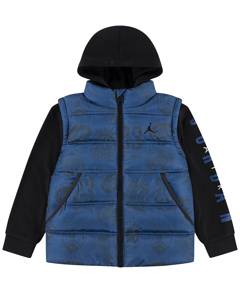 Детская куртка Jordan Boys' 2T-7 Layered-Look Long-Sleeve Hooded