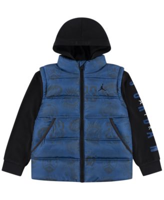 Детская куртка Jordan Boys' 2T-7 Layered-Look Long-Sleeve Hooded