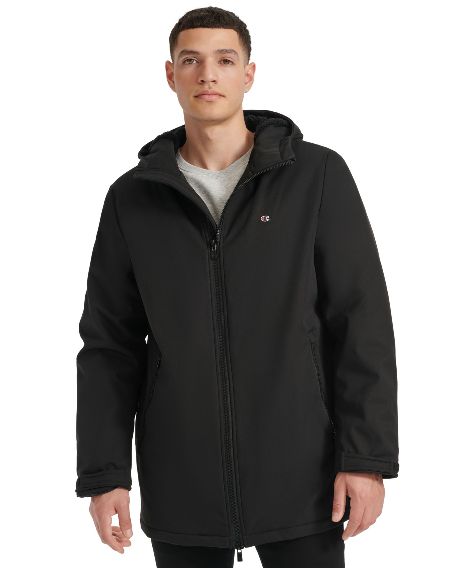 Champion Men's Performance Hooded, Faux Sherpa-Lined Jacket