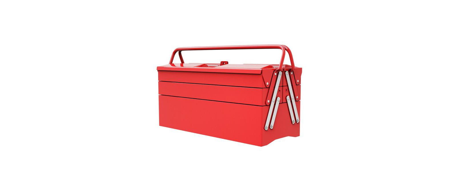 Slickblue 20 Inch Metal Tool Box Portable with 5 Trays Cantilever