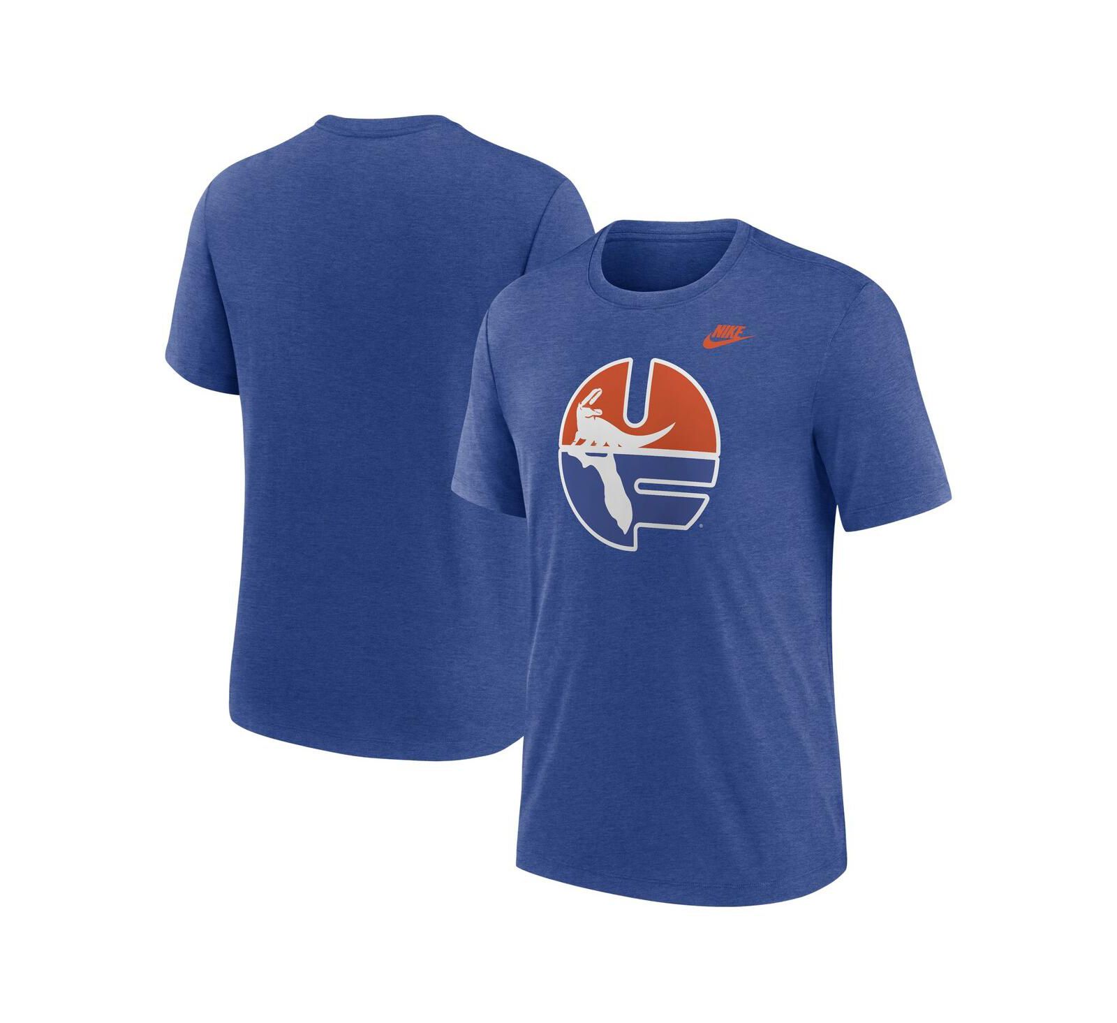 Nike Men's Heather Royal Florida Gators Blitz Evergreen Legacy Primary Tri-Blend T-Shirt