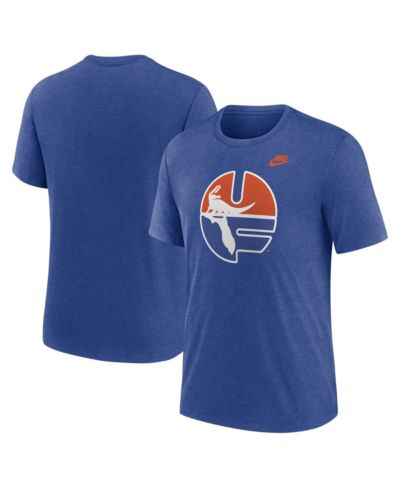 Мужская футболка Nike Heather Royal Florida Gators Blitz Evergreen Legacy Primary Tri-Blend