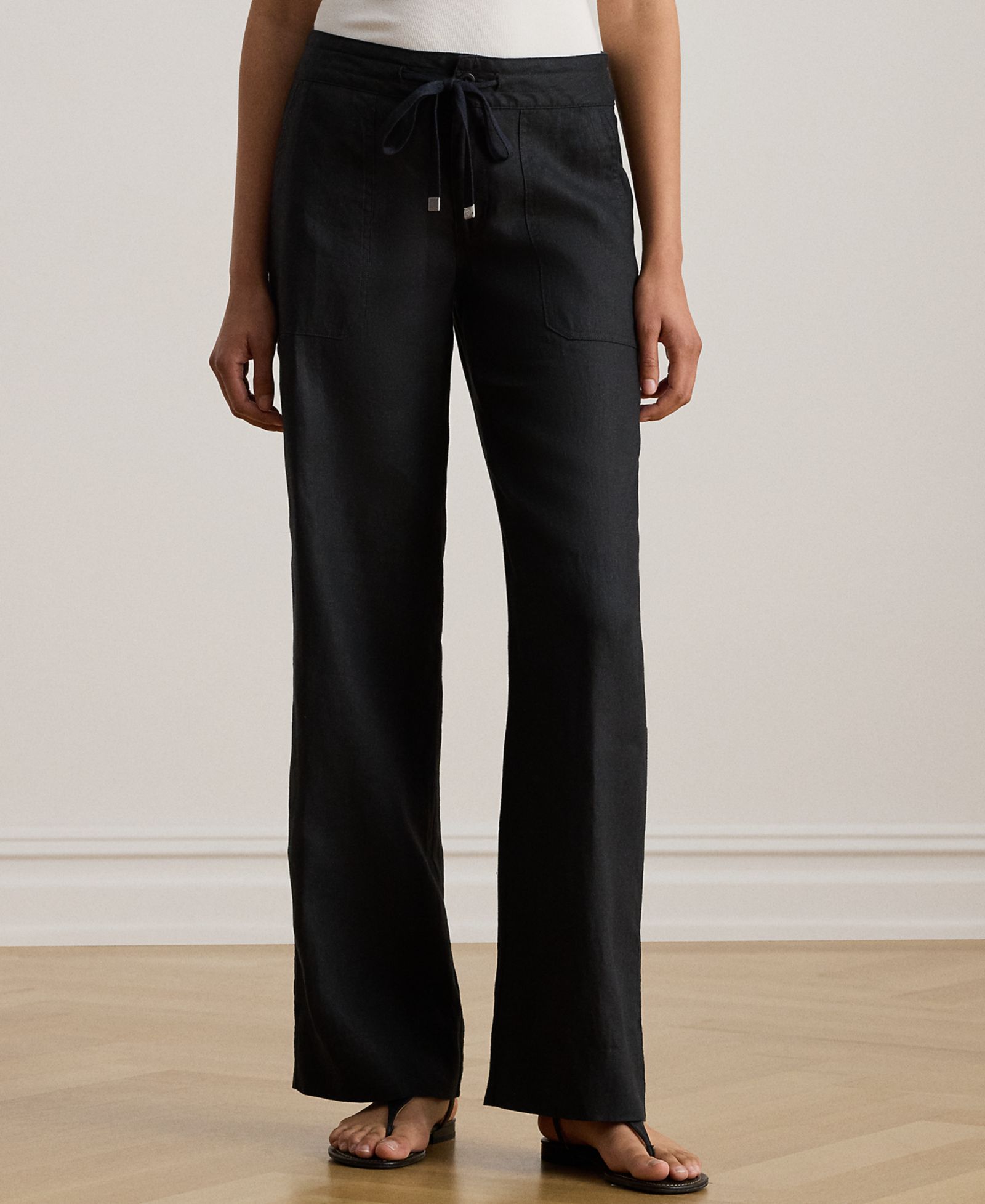 Lauren Ralph Lauren Petite Wide-Leg Linen Pants