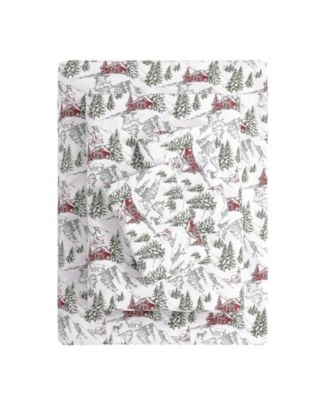 Macy's Holiday Printed Microfiber 3-Pc. Sheet Set, Twin