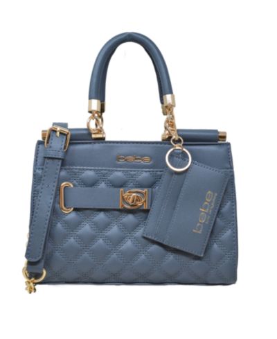 Bebe Alex Quilted Small Satchel Bag with Card Holder