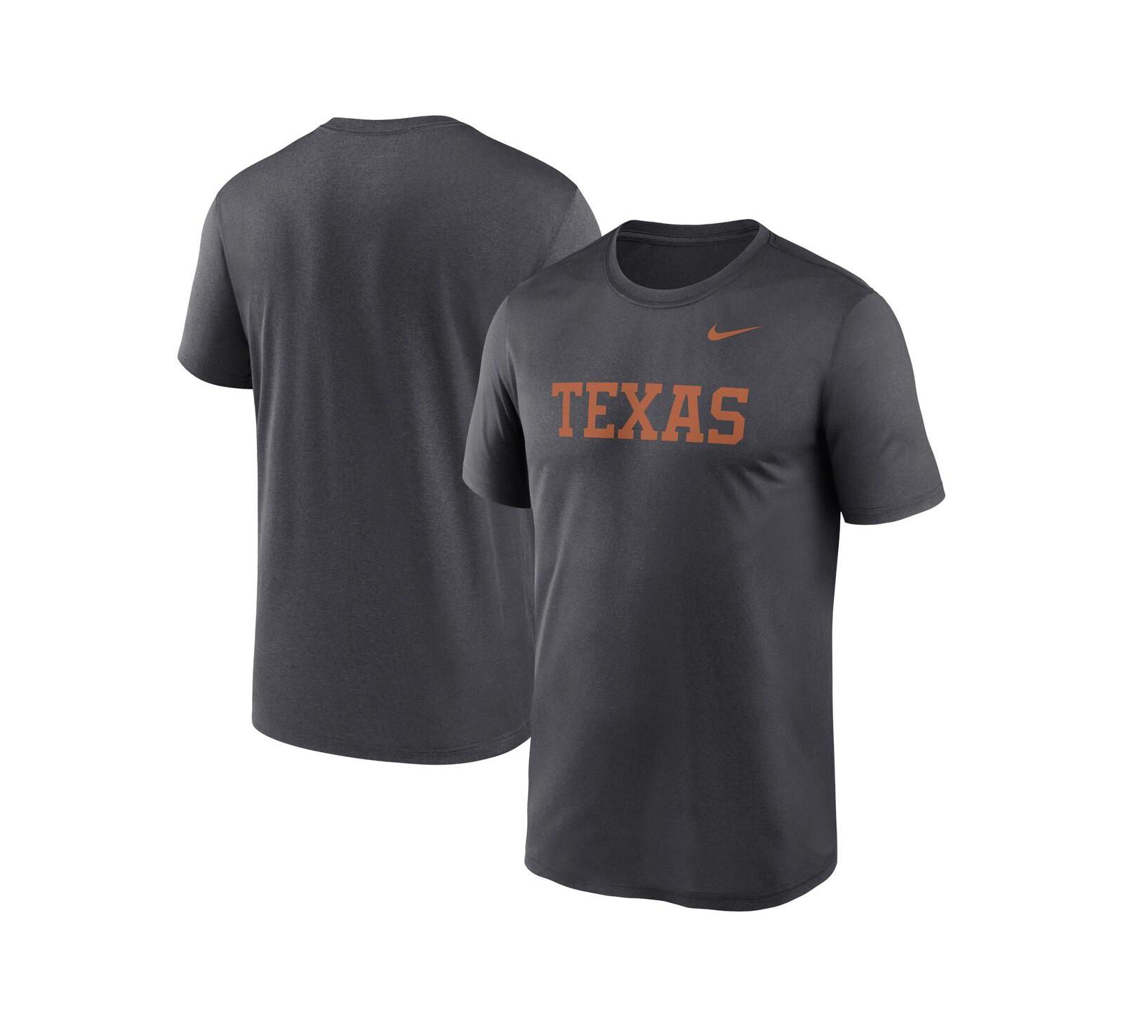 Мужская футболка Nike Anthracite Texas Longhorns Primetime Legend Wordmark