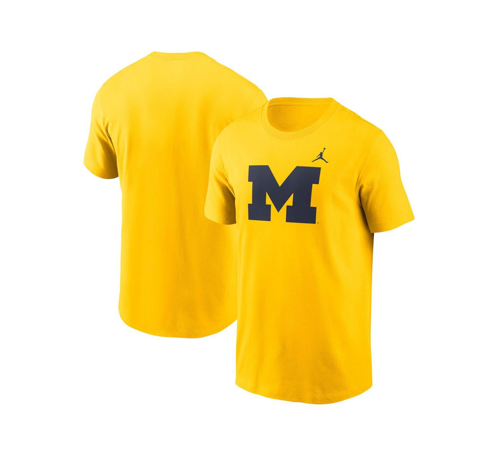 Мужская футболка Jordan Michigan Wolverines Primetime Evergreen Logo