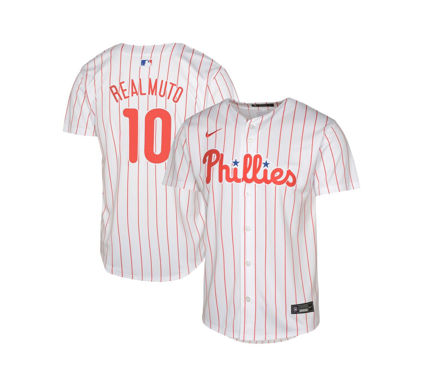 Детская джерси Nike J.T. Realmuto White Philadelphia Phillies Home Limited для мальчиков и девочек