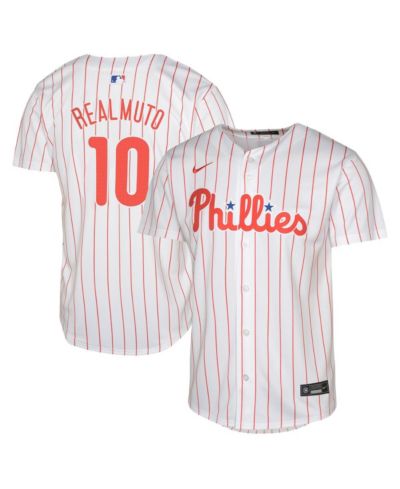 Детская джерси Nike J.T. Realmuto White Philadelphia Phillies Home Limited для мальчиков и девочек