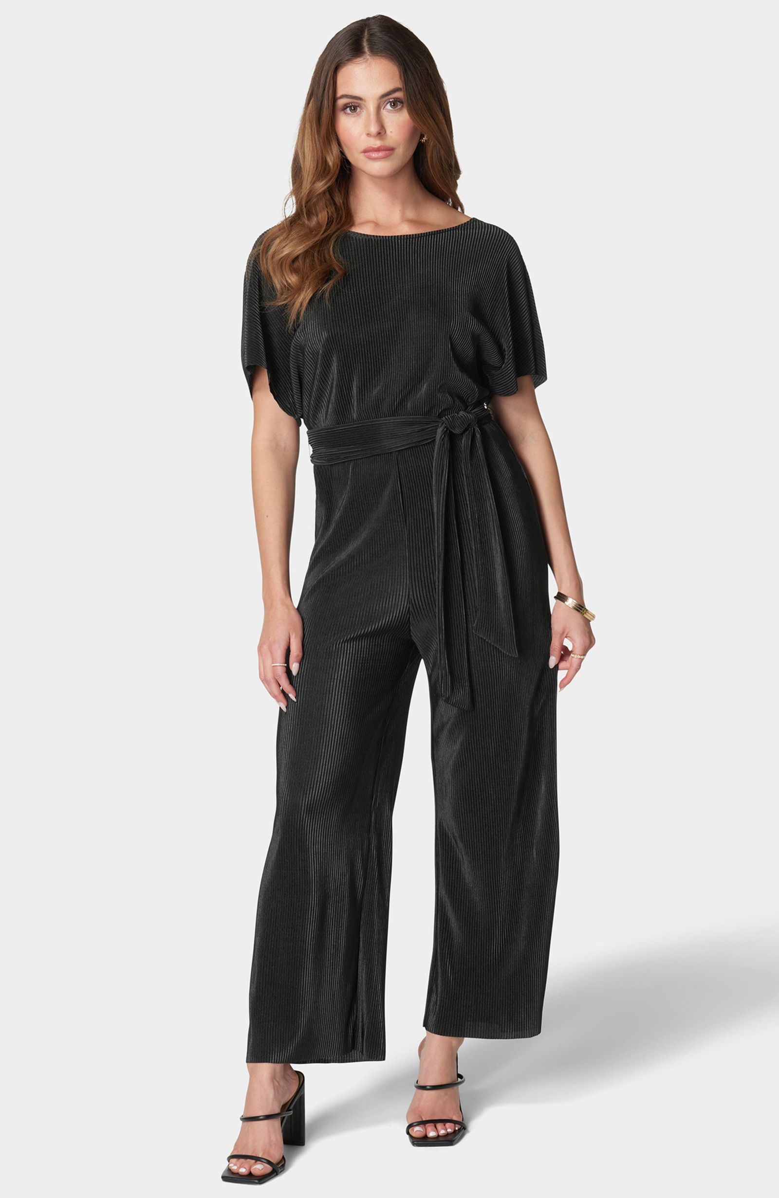 Bebe Женский комбинезон culotte plisse, синий, XL