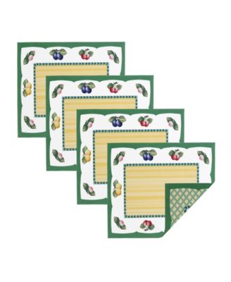 Elrene French Garden Stain and Water Resistant 14"x20" Placemats, Set of 4