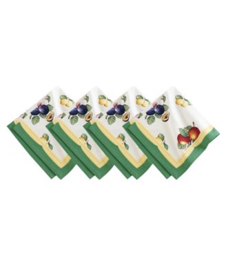 Elrene French Garden Stain and Water Resistant 21"x21" Napkins, Set of 4
