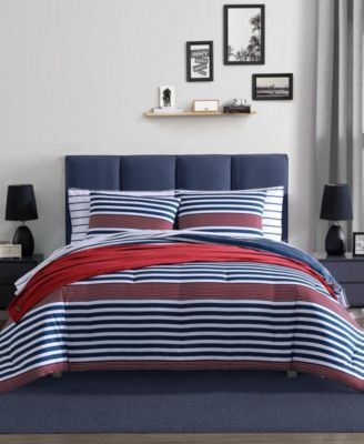 Nautica Kennedy Stripe 3 Piece Comforter Set, King
