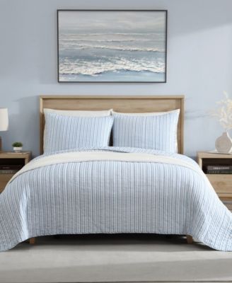 Nautica Coleridge Stripe Reversible 2 Piece Quilt Set, Twin