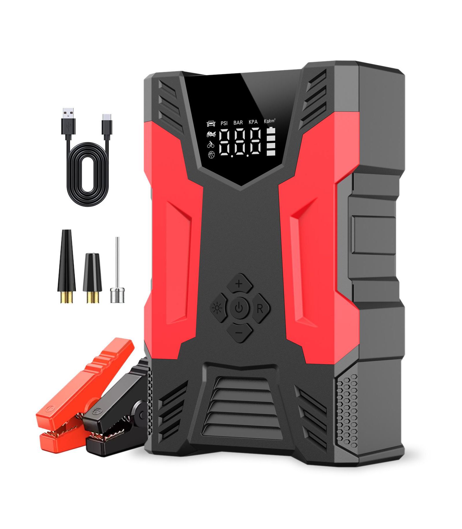 Alpha Digital 3000A Peak Portable Car Jump Starter with 150PSI Tire Inflator