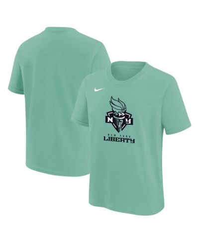 Big Boys and Girls Nike Green New York Liberty Essential Logo T-Shirt