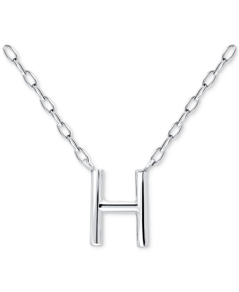 Подвеска Giani Bernini Initial H из стерлингового серебра, 16" + 2" extender