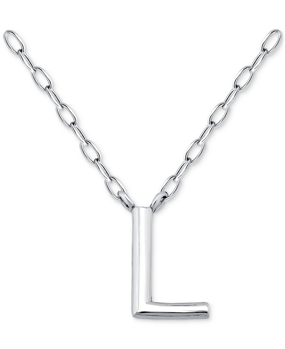 Giani Bernini Initial L Pendant Necklace in Sterling Silver, 16" + 2" extender, Created for Macy's