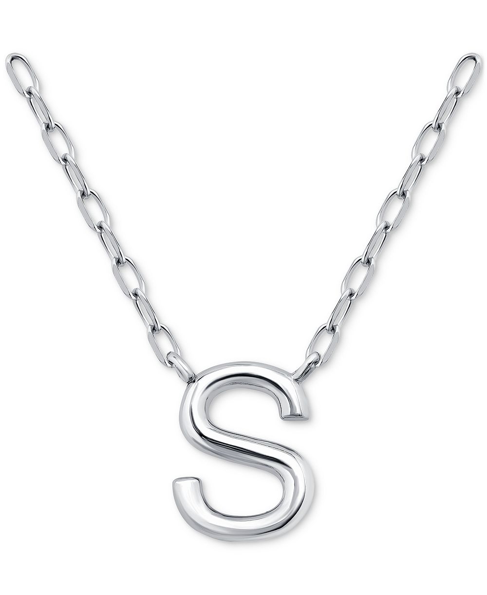 Giani Bernini кулон Initial S Pendant Necklace Sterling Silver 16" + 2" extender