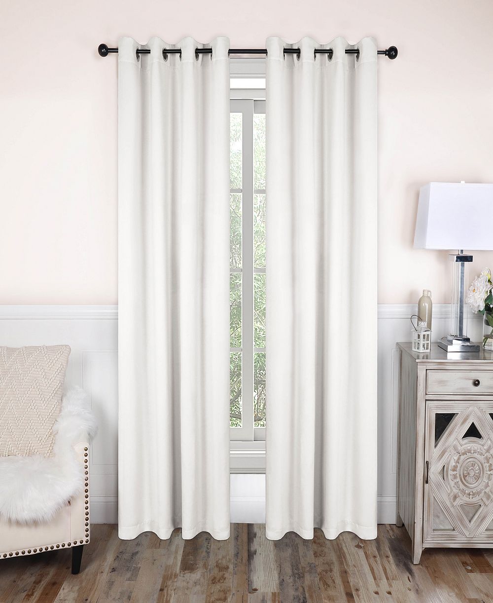 Шторы Superior Solid Semi Blackout Grommet Washable Room Darkening, набор из 2 шт.