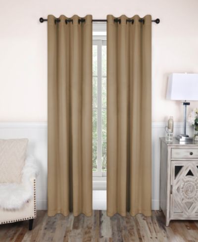 Superior Solid Room Darkening Grommet 8-Panel Curtains, 52"x84"