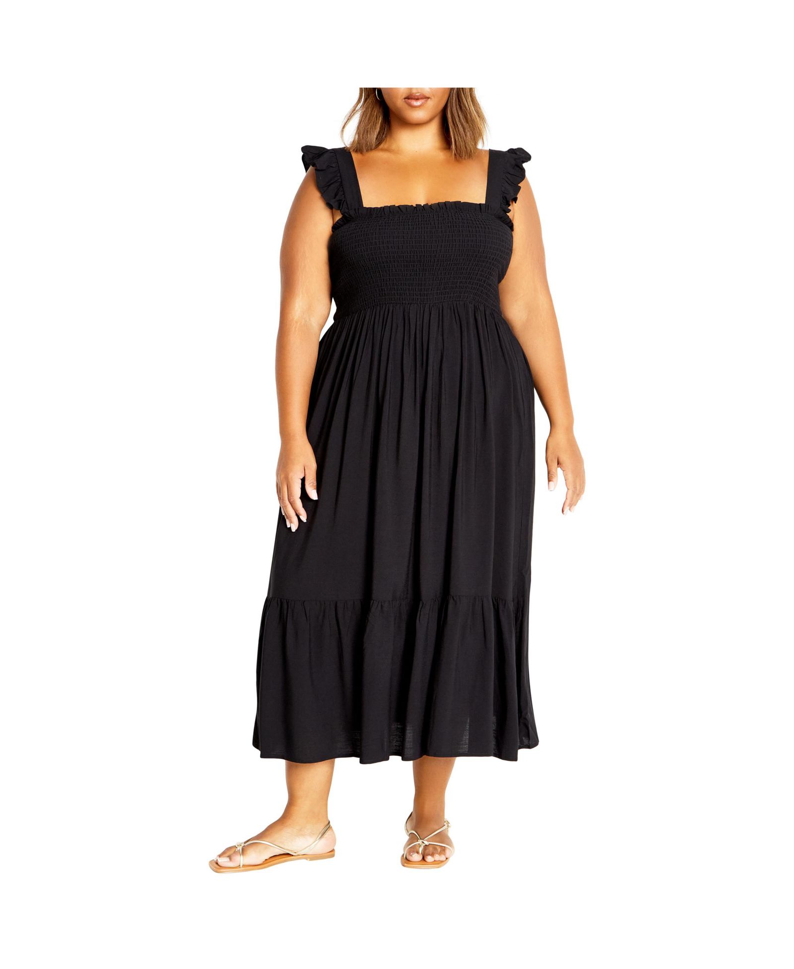 CITY CHIC Plus Size Oasis Tropical maxi платье