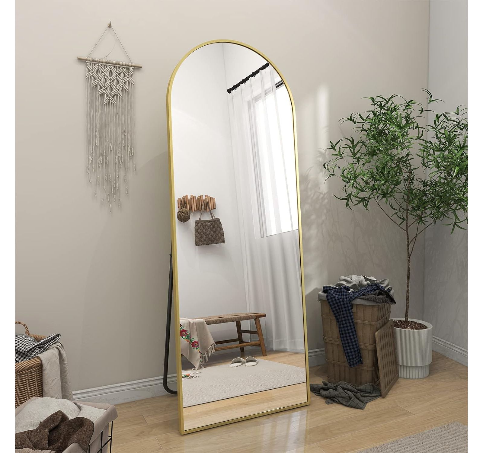 Зеркало HOMLUX напольное арочное Gold